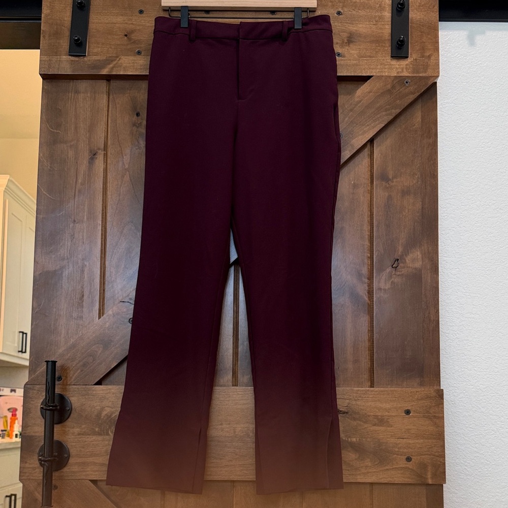 Worthington Elegant Burgundy Trousers Size 10
